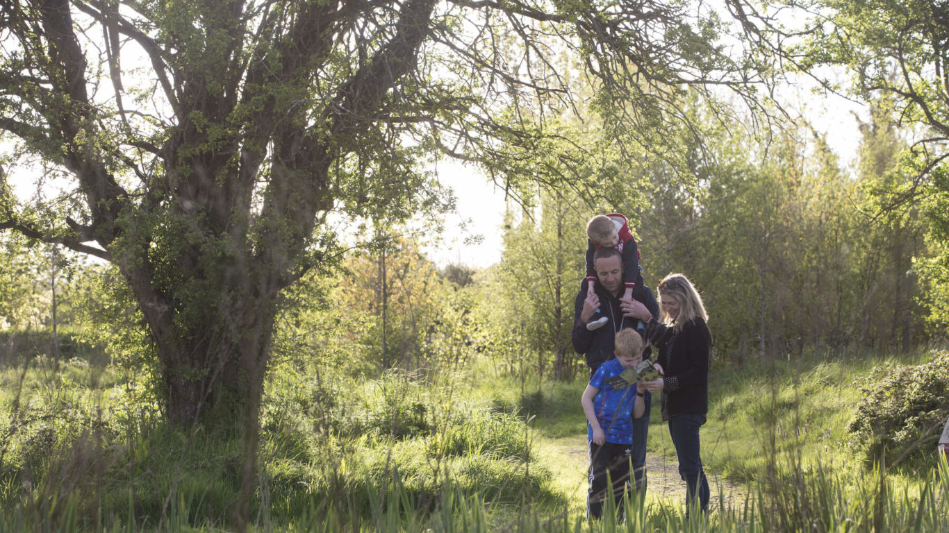 Family at Dún na Sí Amenity and Heritage Park, Moate, Co Weatmeath